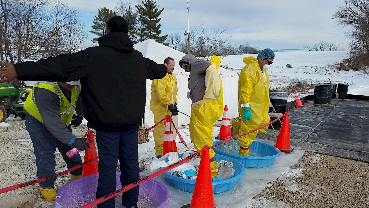 Decontamination procedures following a zoonotic animal disease. ©2016 Gary Flory