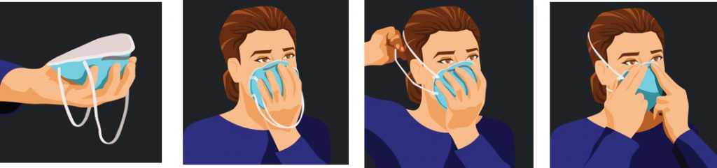 Putting on (or donning) a Respirator image