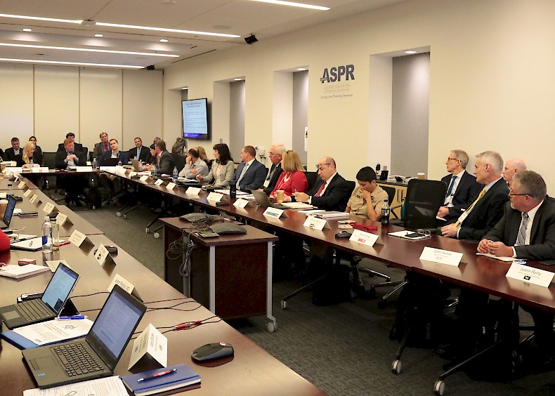 Federal SNS staff regularly meet with external partners to improve information sharing, coordination, and communication pathways across the commercial medical supply chain and between public and private sectors before, during, and after a disaster or public health emergency requiring medical countermeasure response. Source: Strategic National Stockpile