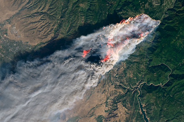 Camp Fire. Source: NASA, 8 November 2018.