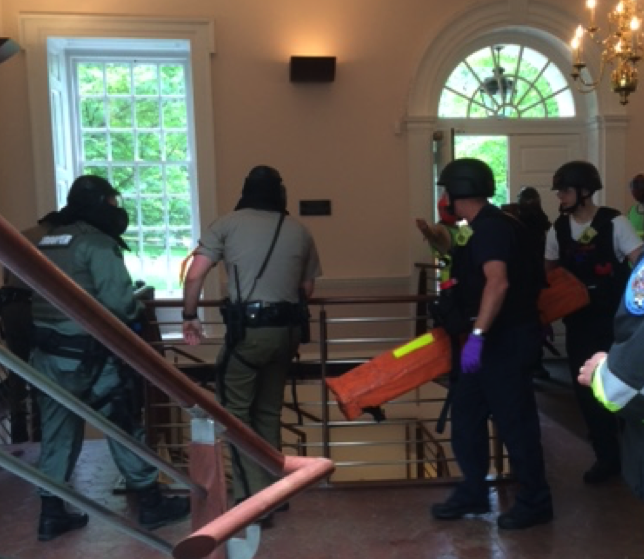 RTF making entry under escort by Maryland State Police (Source: Robert Mueck, 18 May 2016).