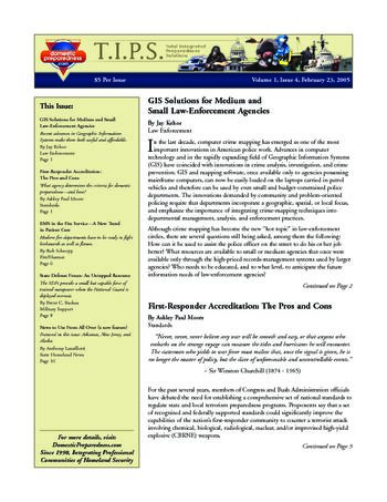 T.I.P.S. (Total Integrated Preparedness Solutions) Volume I, Issue 4 | DomPrep Journal