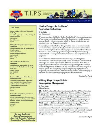 T.I.P.S. (Total Integrated Preparedness Solutions) Volume I, Issue 2 | DomPrep Journal