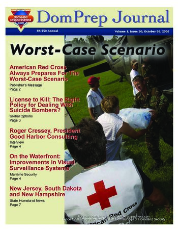 DomPrep Journal: Worst-Case Scenario, Volume I, Issue 20 | DomPrep Journal