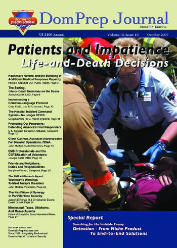 DomPrep Journal: Patients and Impatience, Life-and-Death Decisions | DomPrep Journal